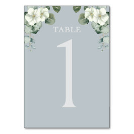 Moderne Eukalyptus-Design-Hochzeit Tischnummer