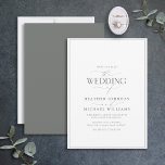 Moderne Eukalyptus-Grüne Kalligrafie-Hochzeit Einladung<br><div class="desc">Dieses trendige, elegante und moderne, schlichte, minimalistische eukalyptus-grüne und weiße Hochzeitsdesign zeichnet sich durch die zeitgemäße Kalligraphie und Seriftext als Hauptmotiv aus und basiert auf unserem bestverkauften Brautparty laden. Die Rückseite der Karte weist eine eukalyptusgrüne Textur auf. Kontaktieren Sie Designer für passende Produkte. Vielen Dank für die Unterstützung unseres kleinen...</div>