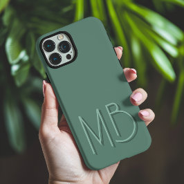 Moderne Eukalyptus Monogram-Initialen zeitgenössis iPhone 16 Pro Max Hülle