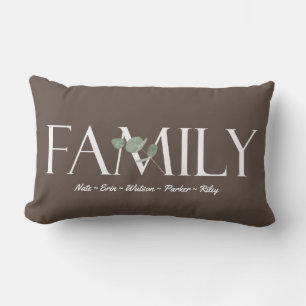 Moderne Eukalyptus-Personalisierte Familiennamen Lendenkissen
