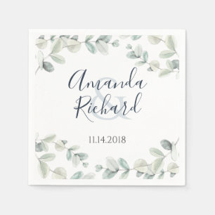 Moderne Eukalyptus Wedding Reception Napkins Serviette