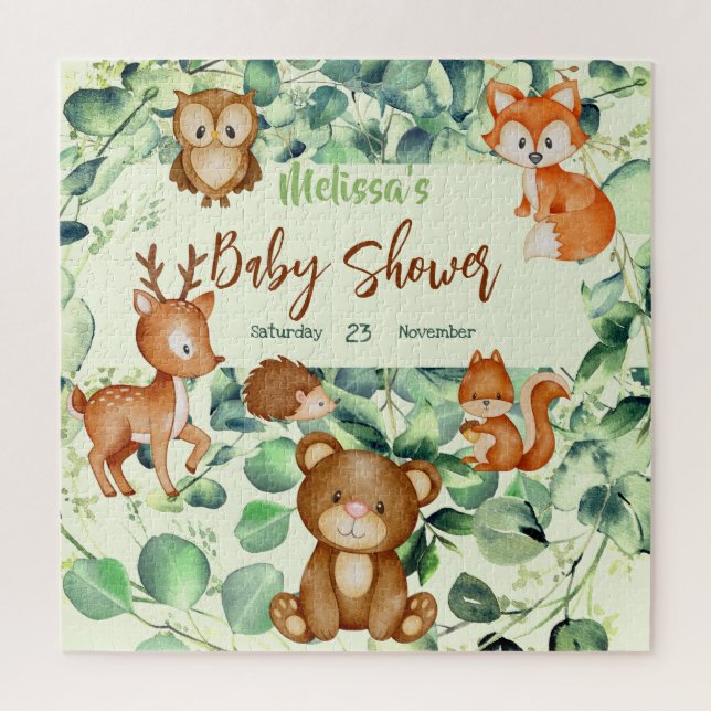 Moderne Eukalyptus Woodland Animals Forest Friends (Vertikal)