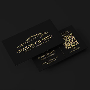 Moderne Executive-Chauffeur-Luxus-Schwarzfahrzeug  Visitenkarte