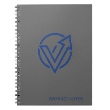 Moderne Executive-Schwarzgrau-Notizbuch Kobalt