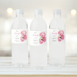 Moderne exotisch rosa Aquarellfärbung mit Zitat