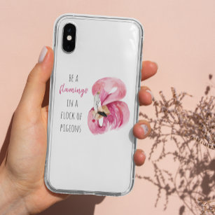 Moderne exotisch rosa Aquarellfärbung mit Zitat Case-Mate iPhone Hülle