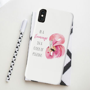 Moderne exotisch rosa Aquarellfärbung mit Zitat Case-Mate iPhone Hülle
