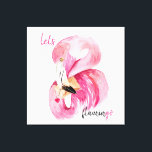 Moderne exotische Rosa Flamingo Wasserfarbe Leinwanddruck<br><div class="desc">Moderne exotische Rosa Flamingo Wasserfarbe</div>