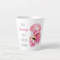 Moderne exotische rosa Wasserfarbe Flamingo mit Zi