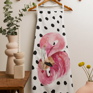 Moderne exotische rosa Wasserfarbe Flamingo & Punk Schürze