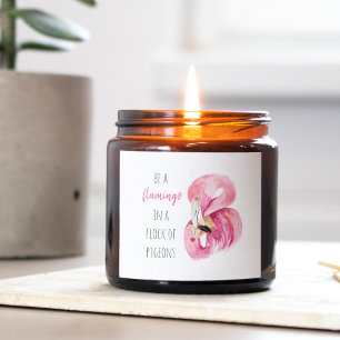 Moderne exotische rosa Wasserfarben-Flamingos mit Quadratischer Aufkleber