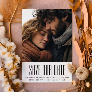 Moderne, extrem einfache Foto bearbeitbare Namen H Save The Date