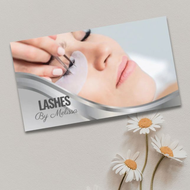 Moderne Eyelash Beauty Makeuty Artist Lash Extensi Visitenkarte (Modern Eyelash Beauty Makeup Artist Lash Extension Business Card)