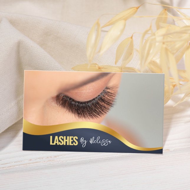 Moderne Eyelash Extension Beauty Makeup Artist Las Visitenkarte (Von Creator hochgeladen)