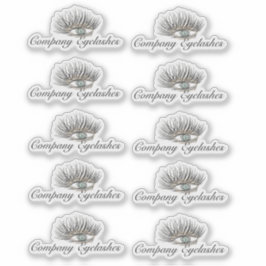 Moderne Eyelashes - Packaging Business Name Sticke Aufkleber