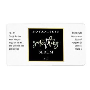 Moderne Face- und Haar-White-Serum-Labels