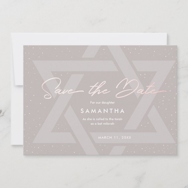 Moderne Faire-Part de Bat Mitzvah (Devant)