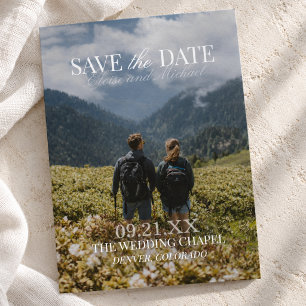 Moderne faire-part de date de mariage recto-verso
