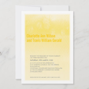 MODERNE FAIRE-PART DE MARIAGE ombre jaune aquarell