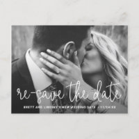 Moderne faire-part de mariage photo de script minc