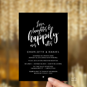 Moderne Faire-Part de Mariage Rustique Happily Eve