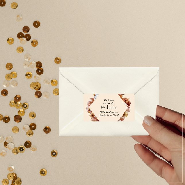 Moderne Fall Orange BOHO Rücksendeadresse Adressaufkleber (Von Creator hochgeladen)