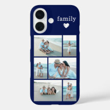 Moderne Familie 6 Foto Navy Blau