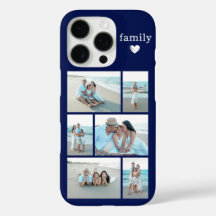 Moderne Familie 6 Foto Navy Blau