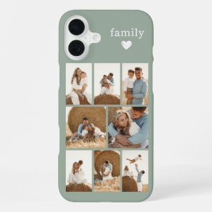 Moderne Familie 8 Foto Sagegrün iPhone 16 Plus Hülle