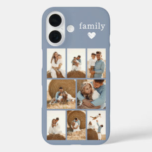 Moderne Familie 8 Foto Staubblau iPhone 16 Hülle