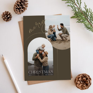 Moderne Familien-Foto-Collage Frohe Weihnachten