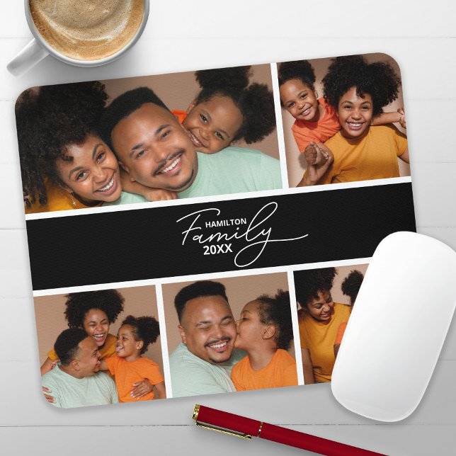 Moderne Familien-Foto-Collage Mousepad (Von Creator hochgeladen)