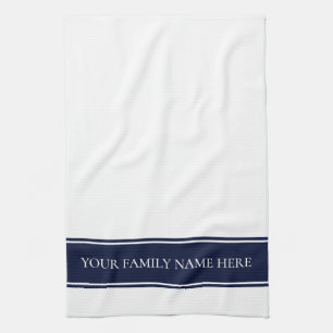 Moderne Familien-Navy-Weiße Küche Geschirrtuch