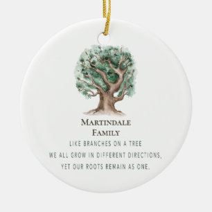 Moderne Familienbaum Wiedersehen Mit Monogramm Keramik Ornament