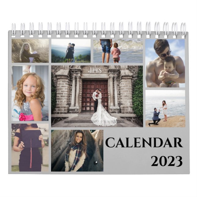 Moderne Familienfoto Collage 2023 Kalender (Titelbild)