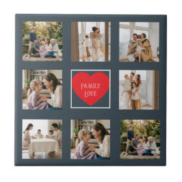 Moderne Familienfoto Personalisiert Fliese