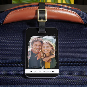 Moderne Familienfoto-Personalisierung Gepäckanhänger