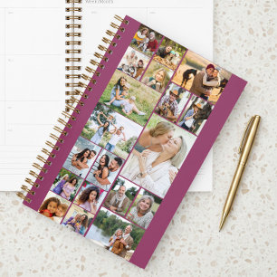 Moderne Familienfotografie Collage 19 Picture Pink Planer