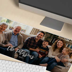 Moderne Familienfotos individuell Schreibtischunterlage