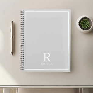 Moderne Familienname Neutralgrau Planer