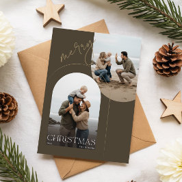 Moderne Familienporträt-Strandfoto Weihnachten