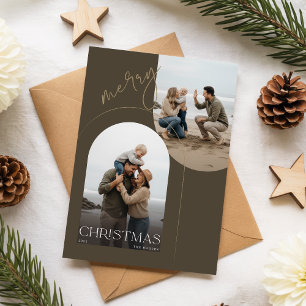 Moderne Familienporträt-Strandfoto Weihnachten