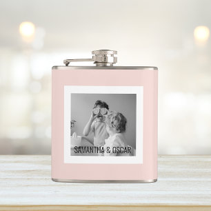 Moderne Familiens Fotografie Pastell Rosa Einfache Flachmann