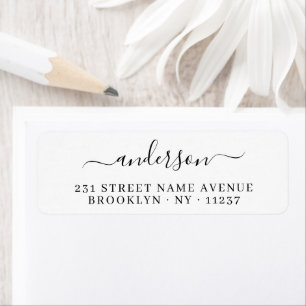 Moderne Familienschrift Name Einfache schwarze Kal