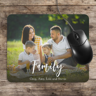Moderne Familientypografie-Schrift personalisiert Mousepad