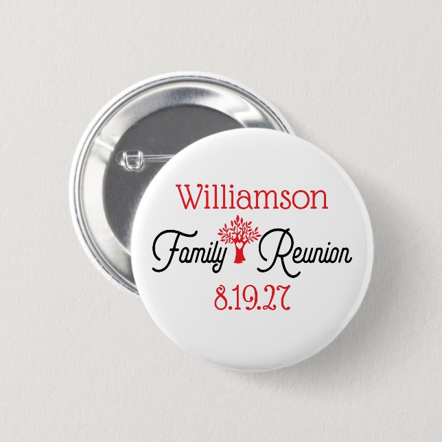 Moderne Familienzusammenkunft Button (Vorne & Hinten)