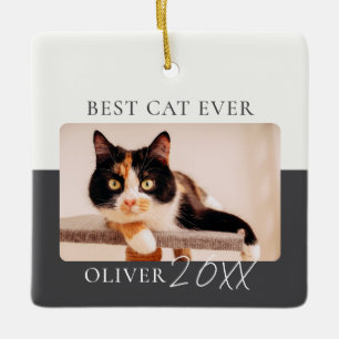 Moderne Farbblock-Anpassung Bestes-Katze-aller-Zei Keramikornament