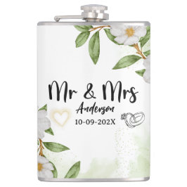 Moderne Farbe Weiß und Grün Flachmann