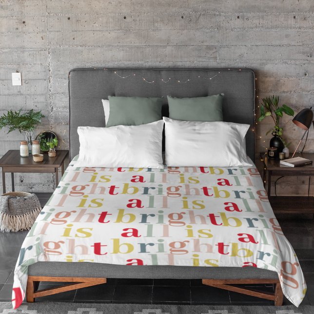 Moderne Farben alles ist hell | Happy Holiday Fleecedecke (Von Creator hochgeladen)