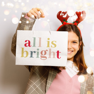 Moderne Farben alles ist hell Happy Holiday Große Geschenktüte